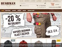 Tablet Screenshot of bushmanshop.com